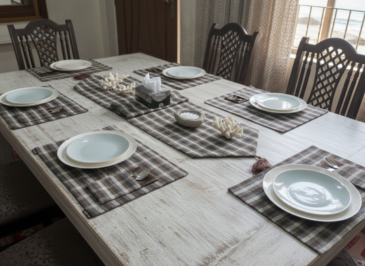 Timeless Check Table Set