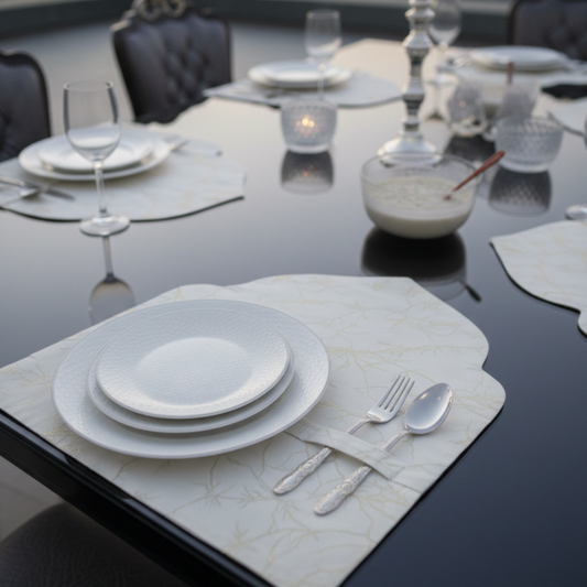 Golden Textured Noor e Ramadan Table Mats